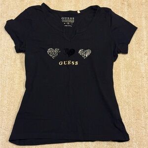 Guess Cotton Black Tee